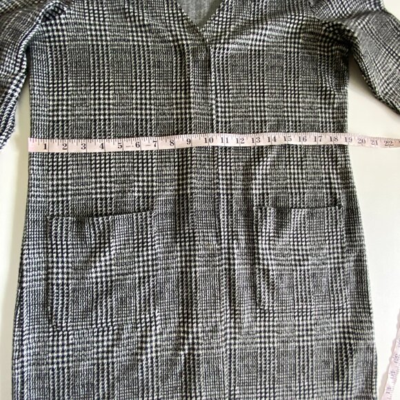 Olsen Gray & Black Houndstooth Long Cardigan Sz 6 - Picture 9 of 15